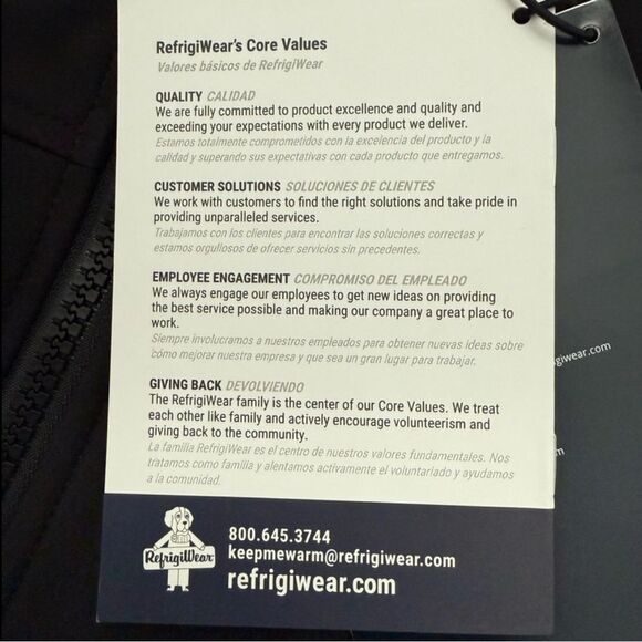 NWT RefrigiWear Softshell Insulated Work Jacket - Black, Men's Medium 0490R - Picture 5 of 11